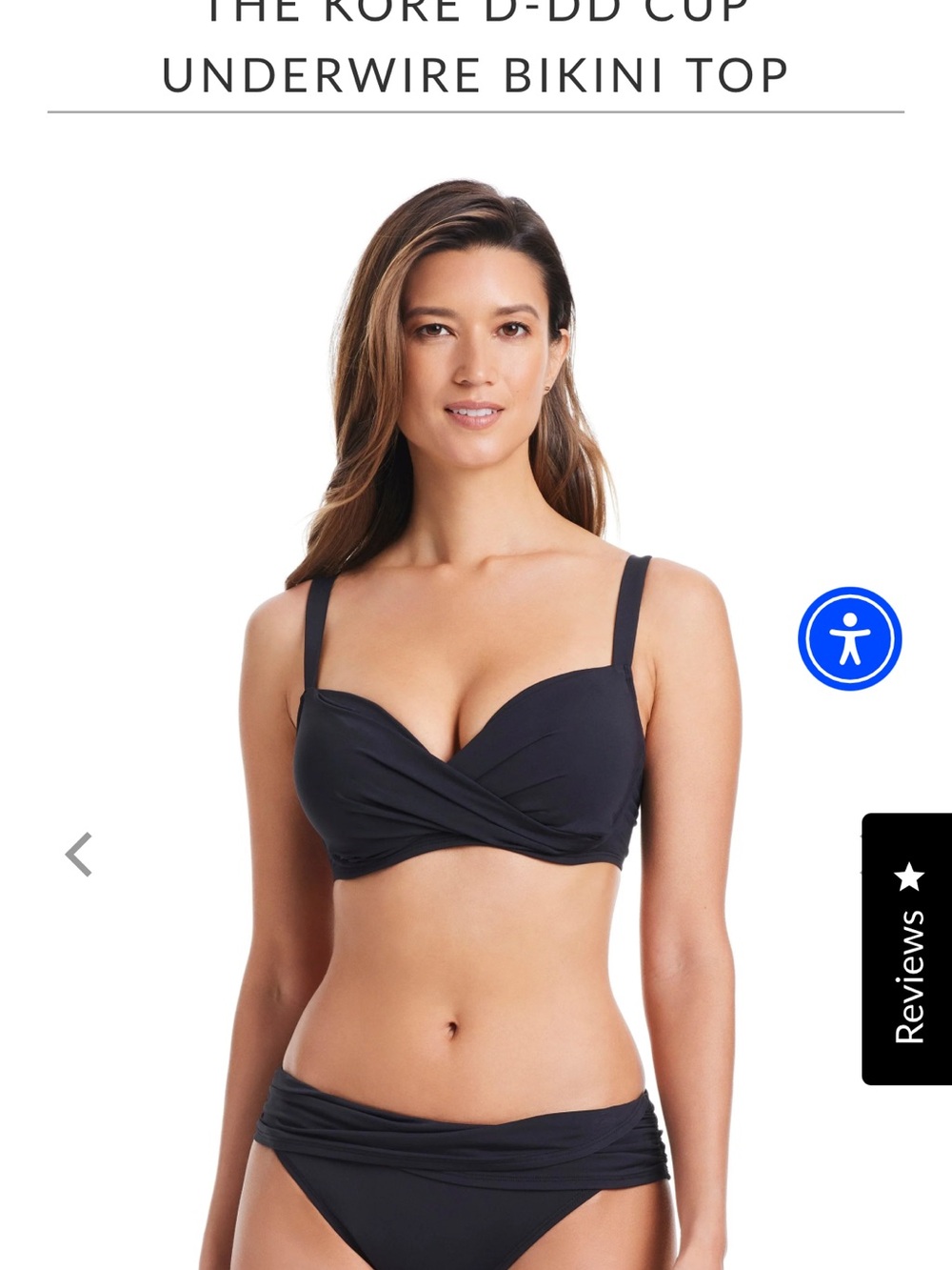 Underwire Twist Bikini Top and Classic Bottom - Black